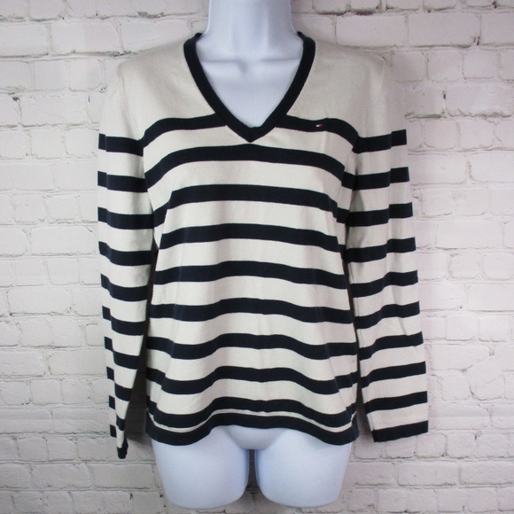 Tommy Hilfiger Pima Cotton Striped Sweater - Picture 1 of 4